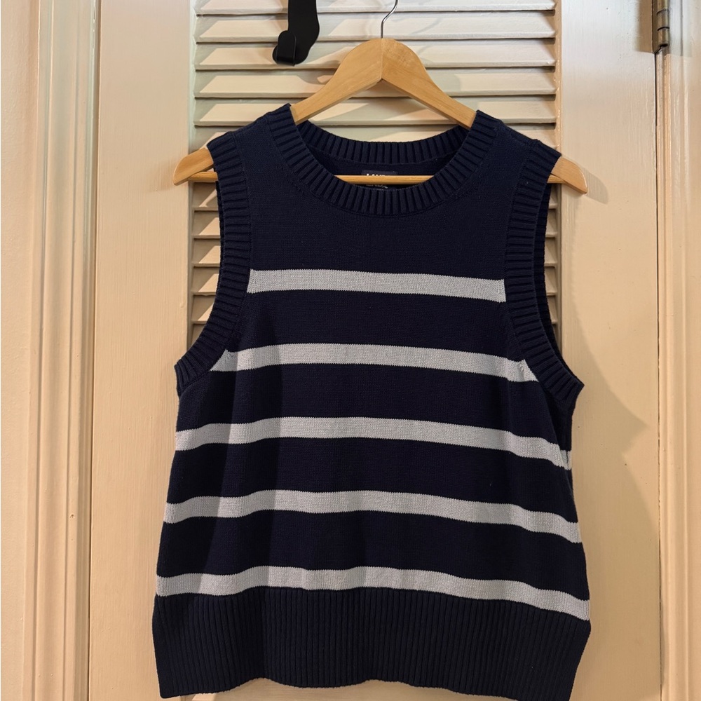 Lands' End Navy Drifter Sweater Vest